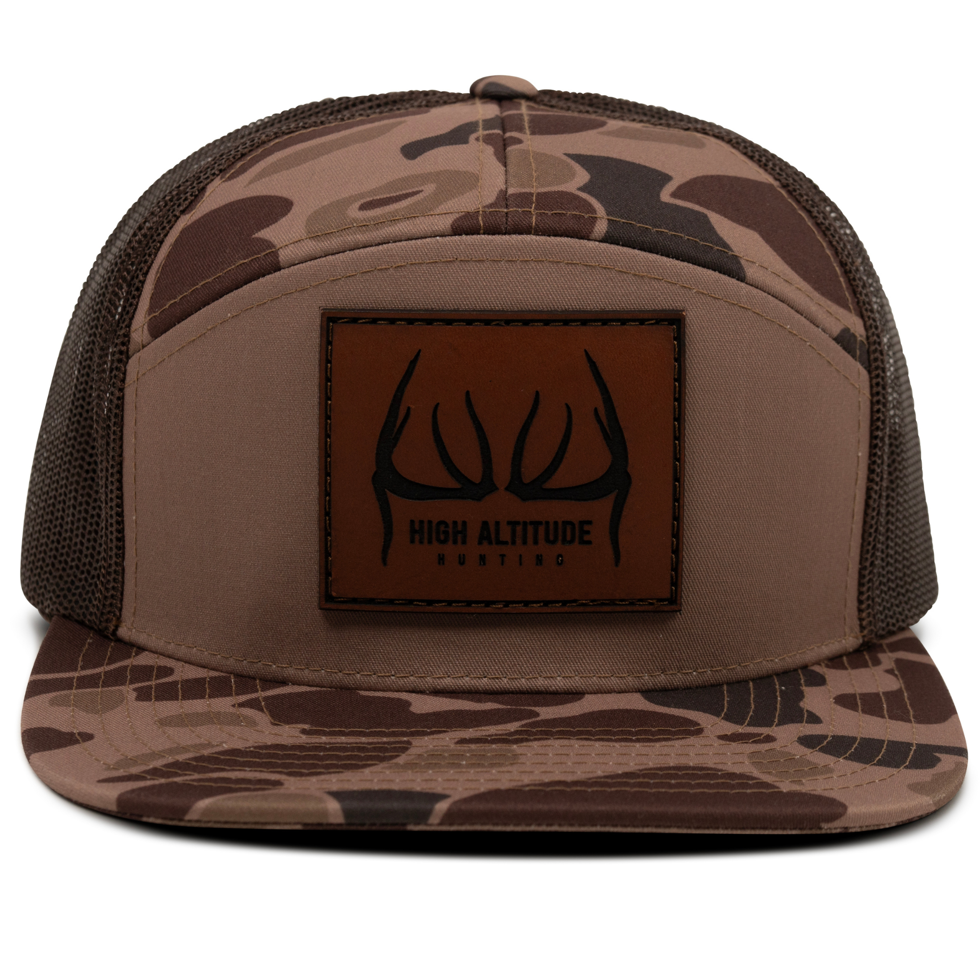 Seven Panel Flat Bill Hat