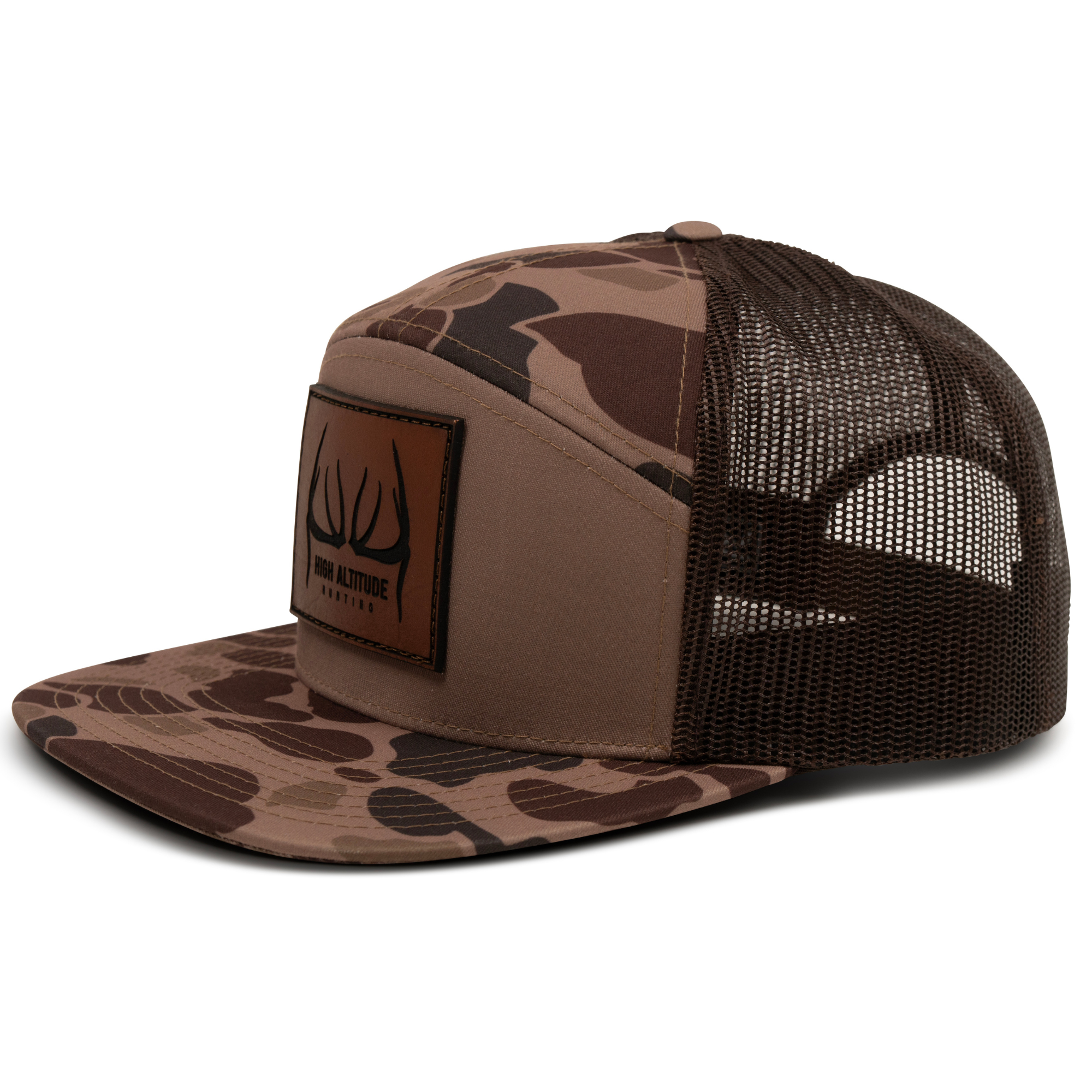 Seven Panel Flat Bill Hat
