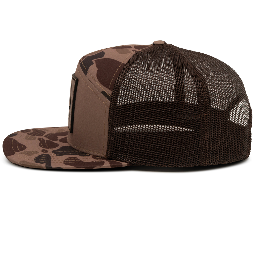 Seven Panel Flat Bill Hat