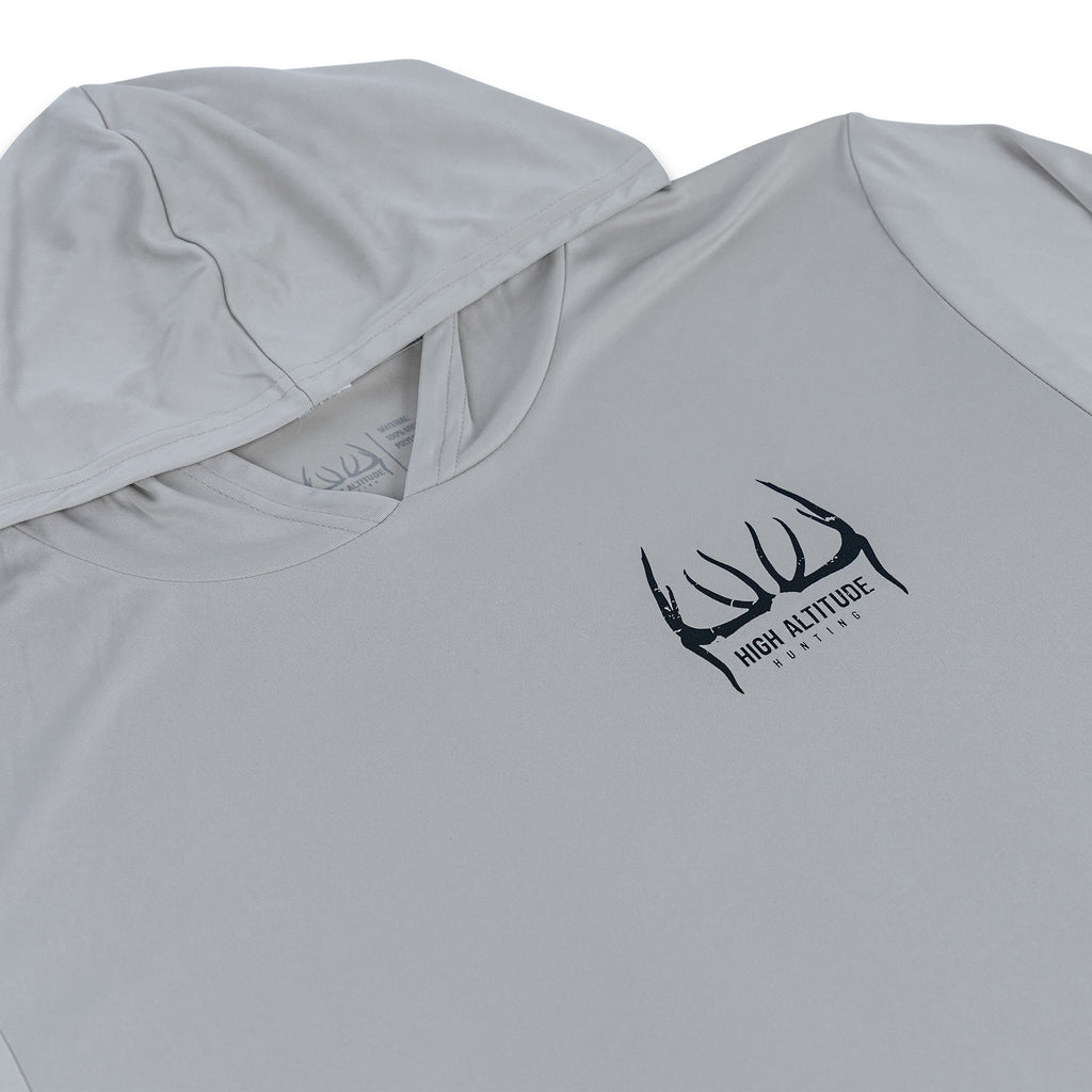 Distressed Performance Hooded Long Sleeve