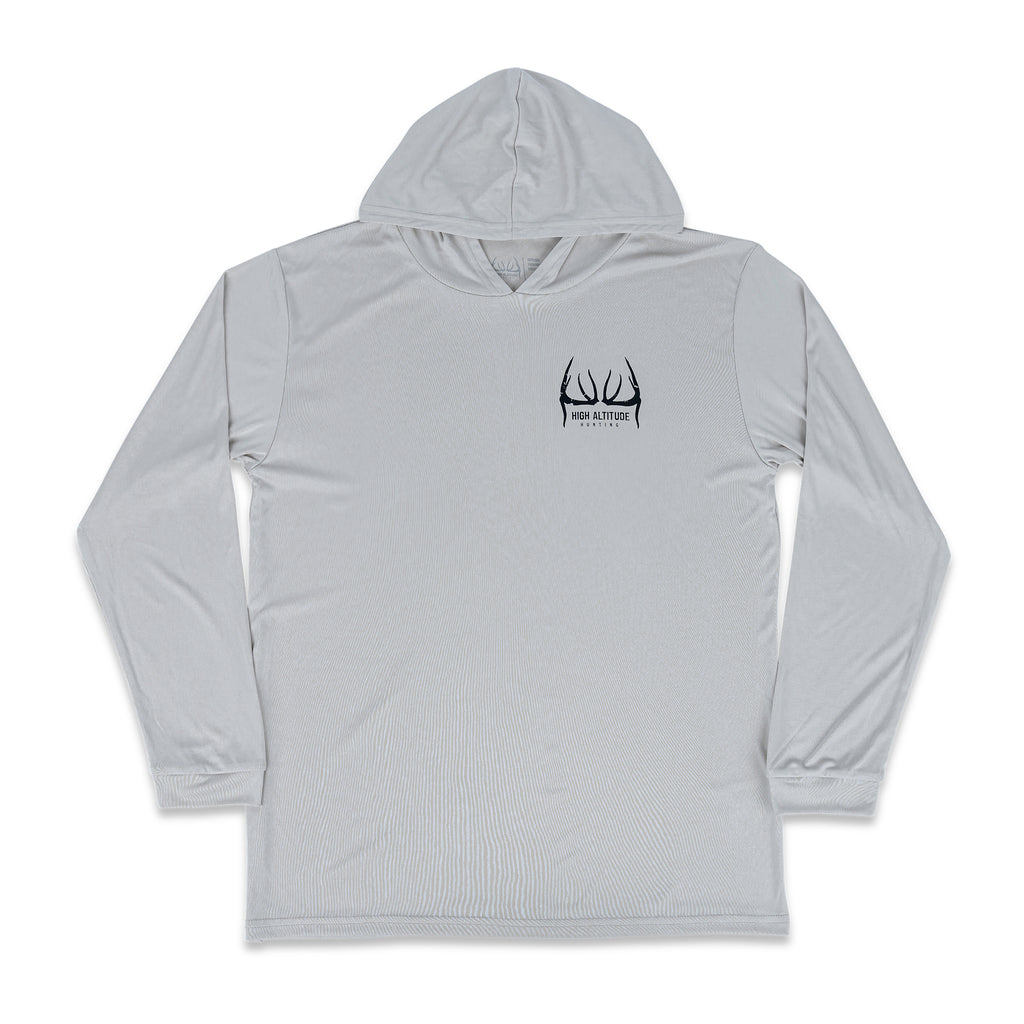 Distressed Performance Hooded Long Sleeve