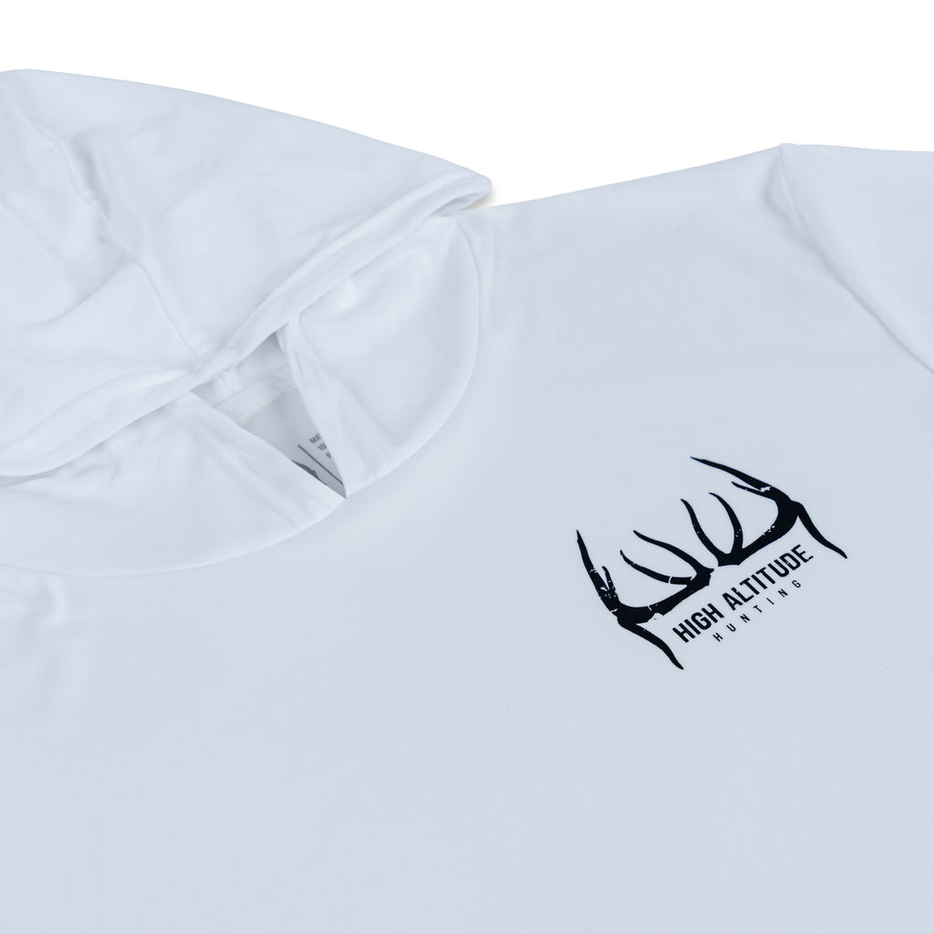 Distressed Performance Hooded Long Sleeve