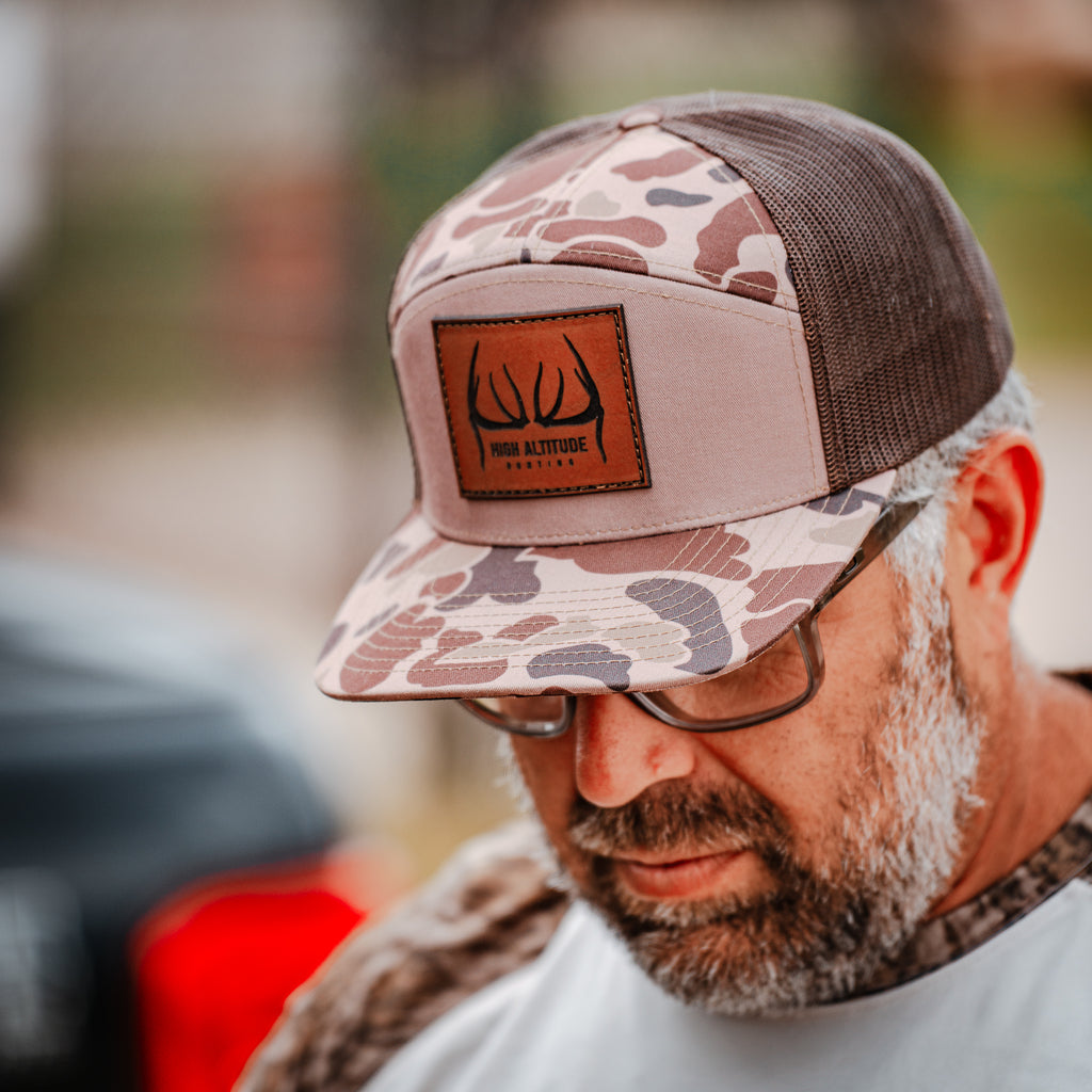 Seven Panel Flat Bill Hat